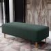 Puff Decorativo Sala de Estar Bali W01 Pés Palito 120x50 cm Linho Verde Musgo - Lyam Decor