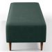 Puff Decorativo Sala de Estar Bali W01 Pés Palito 120x50 cm Linho Verde Musgo - Lyam Decor