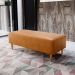 Puff Decorativo Sala de Estar Bali W01 Pés Palito 120x50cm Couríssimo Whisky - Lyam Decor