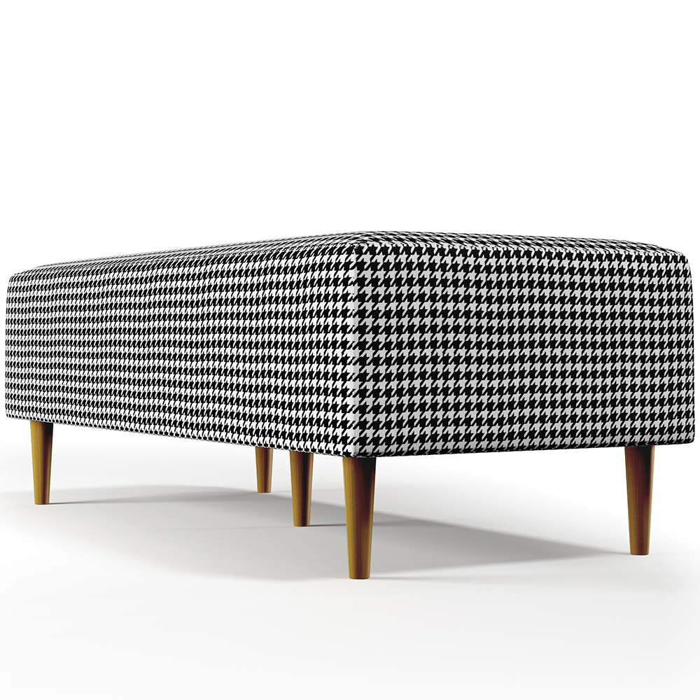 Puff Decorativo Sala de Estar Bali W01 Pés Palito 120x50cm Pied Poule - Lyam Decor