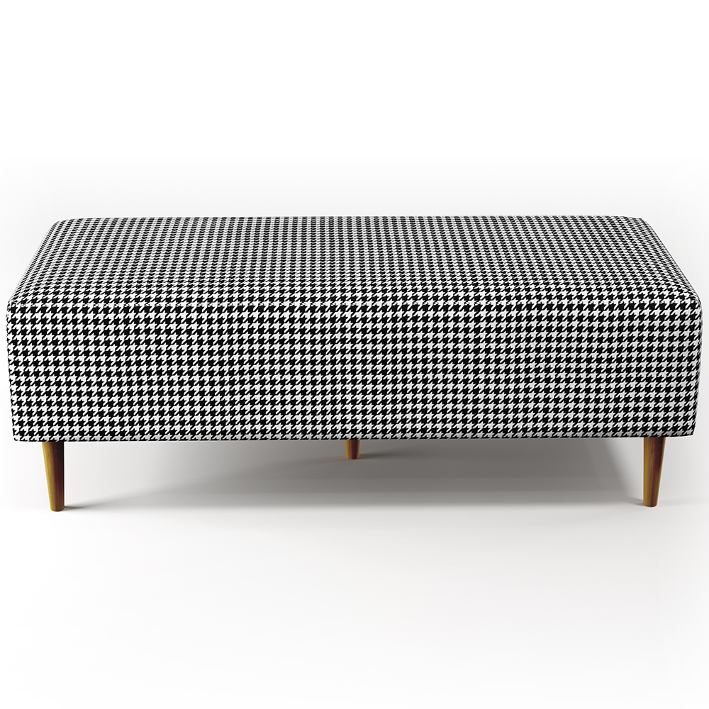 Puff Decorativo Sala de Estar Bali W01 Pés Palito 120x50cm Pied Poule - Lyam Decor