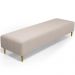Puff Decorativo Sala de Estar Bali W01 Pés Palito 170x60cm Bouclê Creme - Lyam Decor