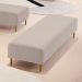 Puff Decorativo Sala de Estar Bali W01 Pés Palito 170x60cm Bouclê Creme - Lyam Decor