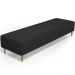 Puff Decorativo Sala de Estar Bali W01 Pés Palito 170x60cm Bouclê Preto - Lyam Decor