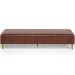 Puff Decorativo Sala de Estar Bali W01 Pés Palito 170x60cm Couríssimo Marrom - Lyam Decor