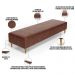 Puff Decorativo Sala de Estar Bali W01 Pés Palito 170x60cm Couríssimo Marrom - Lyam Decor