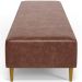 Puff Decorativo Sala de Estar Bali W01 Pés Palito 170x60cm Couríssimo Marrom - Lyam Decor