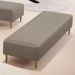 Puff Decorativo Sala de Estar Bali W01 Pés Palito 170x60cm Linho Bege - Lyam Decor