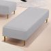 Puff Decorativo Sala de Estar Bali W01 Pés Palito 170x60cm Linho Cinza - Lyam Decor