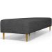 Puff Decorativo Sala de Estar Bali W01 Pés Palito 170x60cm Linho Cinza Escuro - Lyam Decor