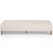 Puff Decorativo Sala de Estar Bali W01 Pés Palito 170x60cm Linho Cru - Lyam Decor