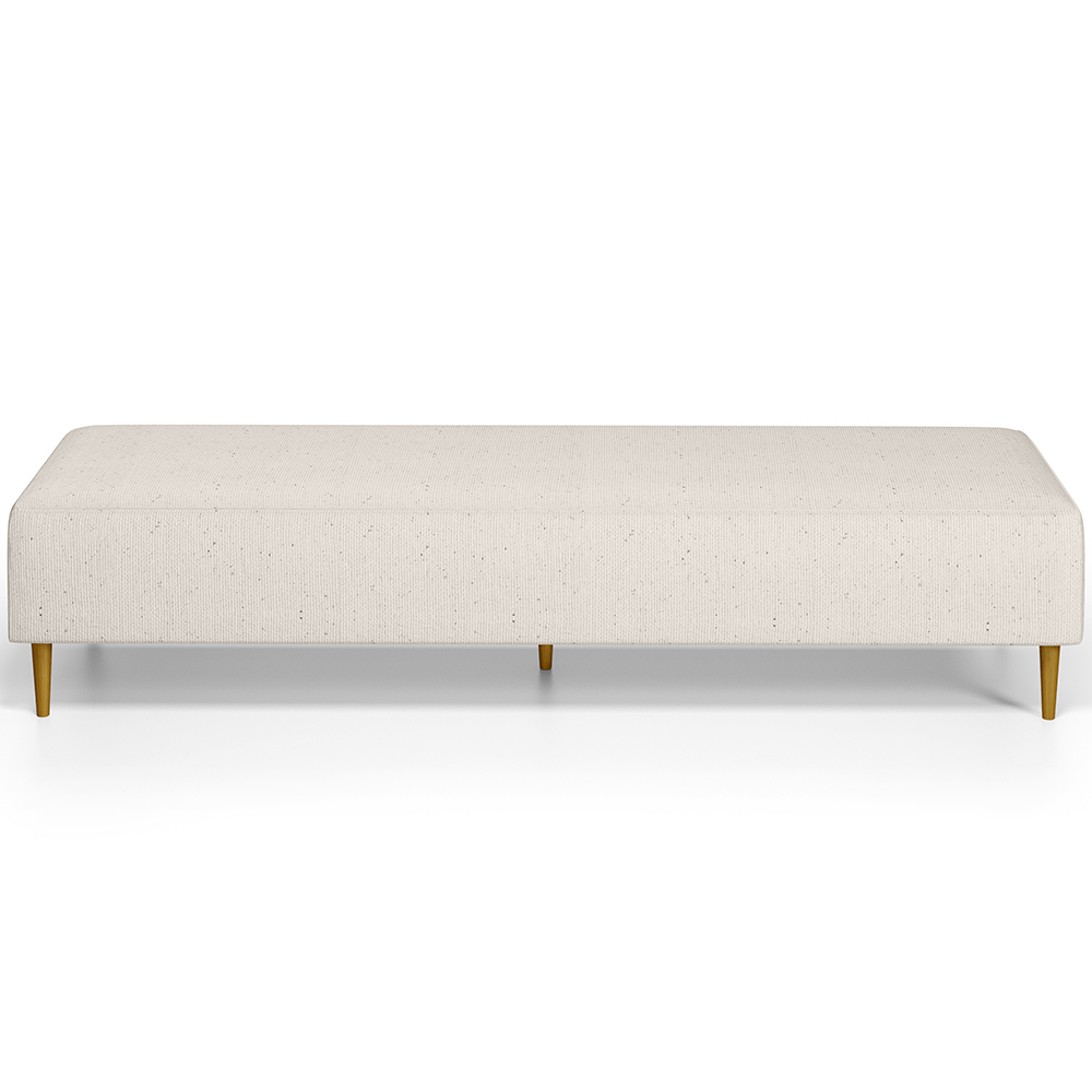 Puff Decorativo Sala de Estar Bali W01 Pés Palito 170x60cm Linho Cru - Lyam Decor