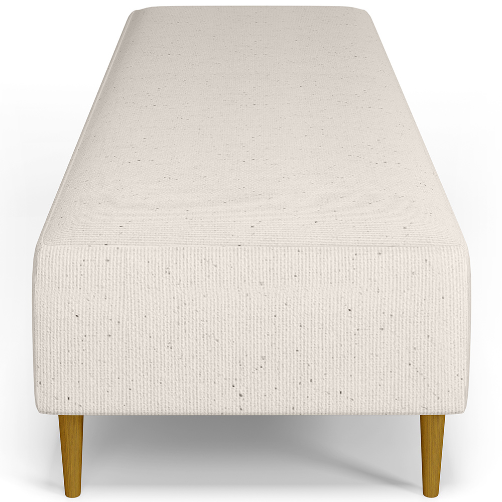 Puff Decorativo Sala de Estar Bali W01 Pés Palito 170x60cm Linho Cru - Lyam Decor