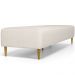 Puff Decorativo Sala de Estar Bali W01 Pés Palito 170x60cm Linho Cru - Lyam Decor