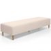Puff Decorativo Sala de Estar Bali W01 Pés Palito 170x60cm Suede Bege  - Lyam Decor