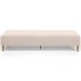 Puff Decorativo Sala de Estar Bali W01 Pés Palito 170x60cm Suede Bege  - Lyam Decor