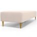 Puff Decorativo Sala de Estar Bali W01 Pés Palito 170x60cm Suede Bege  - Lyam Decor