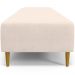Puff Decorativo Sala de Estar Bali W01 Pés Palito 170x60cm Suede Bege  - Lyam Decor