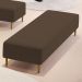 Puff Decorativo Sala de Estar Bali W01 Pés Palito 170x60cm Suede Marrom - Lyam Decor