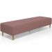 Puff Decorativo Sala de Estar Bali W01 Pés Palito 170x60cm Suede Rosê - Lyam Decor