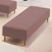 Puff Decorativo Sala de Estar Bali W01 Pés Palito 170x60cm Suede Rosê - Lyam Decor