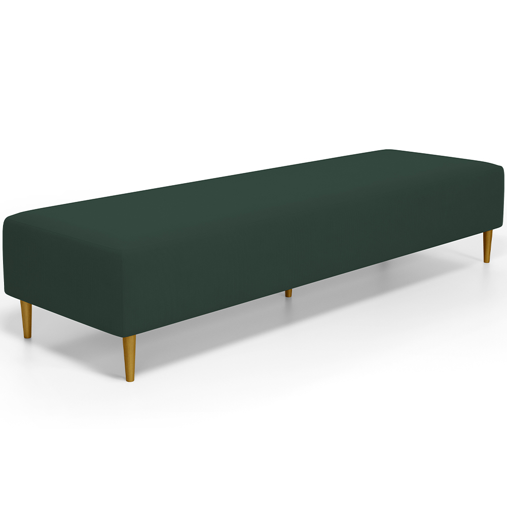 Puff Decorativo Sala de Estar Bali W01 Pés Palito 170x60cm Suede Verde Musgo - Lyam Decor