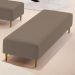 Puff Decorativo Sala de Estar Bali W01 Pés Palito 190x60cm Bouclê Bege - Lyam Decor