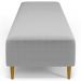 Puff Decorativo Sala de Estar Bali W01 Pés Palito 190x60cm Bouclê Cinza - Lyam Decor