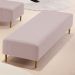 Puff Decorativo Sala de Estar Bali W01 Pés Palito 190x60cm Bouclê Rosê - Lyam Decor