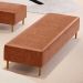Puff Decorativo Sala de Estar Bali W01 Pés Palito 190x60cm Couríssimo Camel - Lyam Decor