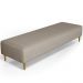 Puff Decorativo Sala de Estar Bali W01 Pés Palito 190x60cm Linho Bege - Lyam Decor