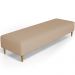 Puff Decorativo Sala de Estar Bali W01 Pés Palito 190x60cm Linho Bege Escuro - Lyam Decor