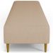 Puff Decorativo Sala de Estar Bali W01 Pés Palito 190x60cm Linho Bege Escuro - Lyam Decor