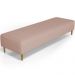 Puff Decorativo Sala de Estar Bali W01 Pés Palito 190x60cm Linho Rosê - Lyam Decor