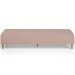 Puff Decorativo Sala de Estar Bali W01 Pés Palito 190x60cm Linho Rosê - Lyam Decor