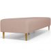 Puff Decorativo Sala de Estar Bali W01 Pés Palito 190x60cm Linho Rosê - Lyam Decor