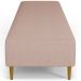 Puff Decorativo Sala de Estar Bali W01 Pés Palito 190x60cm Linho Rosê - Lyam Decor