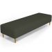 Puff Decorativo Sala de Estar Bali W01 Pés Palito 190x60cm Linho Verde Musgo - Lyam Decor