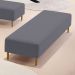 Puff Decorativo Sala de Estar Bali W01 Pés Palito 190x60cm Suede Cinza - Lyam Decor
