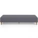 Puff Decorativo Sala de Estar Bali W01 Pés Palito 190x60cm Suede Cinza - Lyam Decor