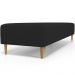 Puff Decorativo Sala de Estar Bali W01 Pés Palito 190x60cm Suede Preto - Lyam Decor