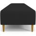 Puff Decorativo Sala de Estar Bali W01 Pés Palito 190x60cm Suede Preto - Lyam Decor