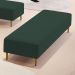 Puff Decorativo Sala de Estar Bali W01 Pés Palito 190x60cm Suede Verde Musgo - Lyam Decor