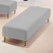 Puff Decorativo Sala de Estar Bali W01 Pés Palito 210x60cm Bouclê Cinza - Lyam Decor