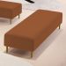 Puff Decorativo Sala de Estar Bali W01 Pés Palito 210x60cm Bouclê Terracota - Lyam Decor