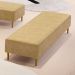 Puff Decorativo Sala de Estar Bali W01 Pés Palito 210x60cm Couríssimo Fendi - Lyam Decor