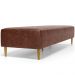 Puff Decorativo Sala de Estar Bali W01 Pés Palito 210x60cm Couríssimo Marrom - Lyam Decor
