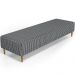 Puff Decorativo Sala de Estar Bali W01 Pés Palito 210x60cm Pied Poule - Lyam Decor