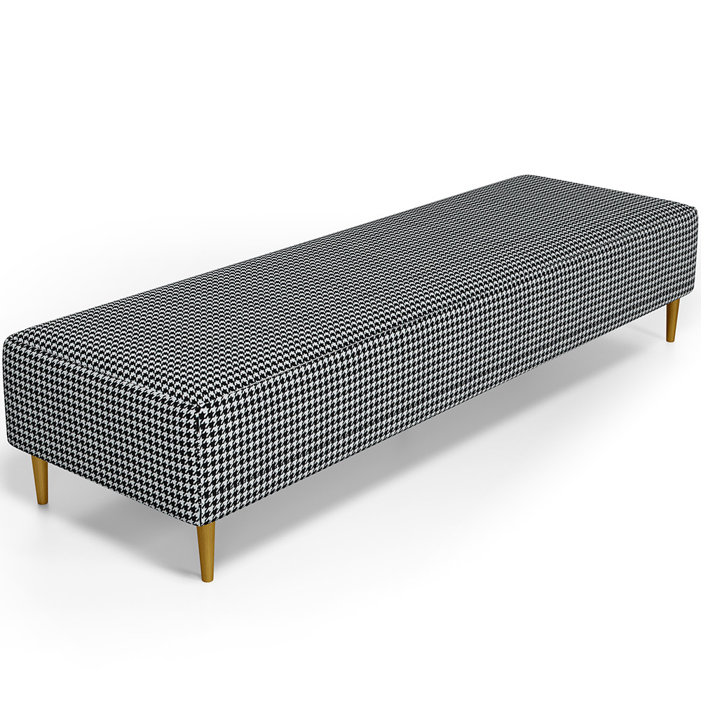 Puff Decorativo Sala de Estar Bali W01 Pés Palito 210x60cm Pied Poule - Lyam Decor