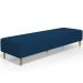 Puff Decorativo Sala de Estar Bali W01 Pés Palito 210x60cm Suede Azul Marinho - Lyam Decor